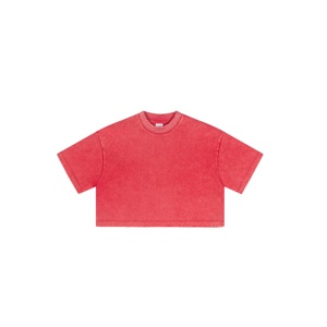 Camiseta Personalizada de Cuello Redondo, Estilo Spice Girl, Corta, Lavada, Cómoda, Transpirable, de Manga Regular, Ajuste Holgado, que Deja Descubierta la Ombligo - Product Image 3
