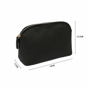 定制标志简单外壳形状收纳器美容盒Pu皮革化妆收纳袋专业旅行化妆包 - Product Image 6