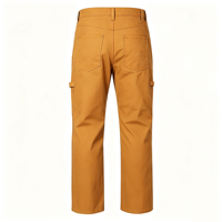 Jean de travail pour charpentier homme, coupe droite décontractée, en coton duck, avec poches porte-outils, durable et confortable