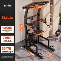 Barras Paralelas Individuales de Acero para Uso Doméstico, Equipo de Fitness Multifuncional con Funciones de Remo Sentado, Entrenador Integral