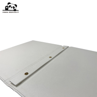 Menu personnalisé relié par rivets, porte-menu en cuir PU blanc, pages de menu remplaçables pour restaurant haut de gamme