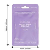 Sachet d'emballage personnalisé pour masques faciaux, en feuille d'aluminium Mylar de qualité alimentaire avec encoche de déchirement, pour masques en tissu et échantillons de beauté
