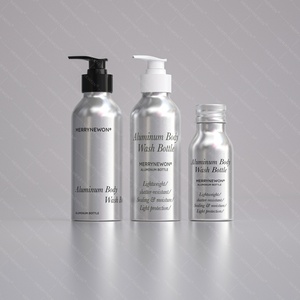 Eco-Friendly Recycled Materials Waterproof Non-Rust Aluminum Lotion Bottles with Pump for Cosmetic Packaging Custom Logo - Product Image 2