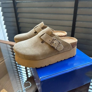 <span class=keywords><strong>Mules</strong></span> et sabots haut de gamme pour <span class=keywords><strong>femme</strong></span>, à bout rond, semi-ouverts, à enfiler, à semelle épaisse, en bois, nouvelle collection printemps-été, fabriqués au Guangdong - Product Image 5
