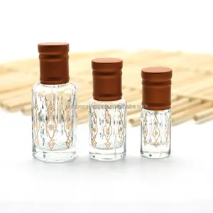 3ml 6ml 12ml Bouteille vide Attar Bouteilles en verre de parfum Arabian Oud Bouteilles d'huile essentielle brunes