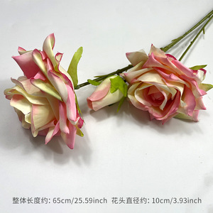 Rosas Artificiales de Seda, Flores de Simulación de 65 cm de Altura, Decoraciones para Bodas - Product Image 6