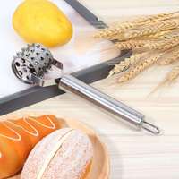 Attendrisseur à viande écologique en acier inoxydable avec poignée, rouleau, marteau à rouler et aiguille à viande pour pizza, outil de cuisine