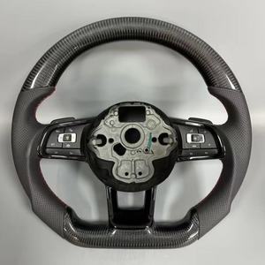 Volant en fibre de carbone pour Volkswagen <span class=keywords><strong>Golf</strong></span> Mk7 Mk6 Mk5 Mk4 7.5 Gti Polo Gts Gtd Gte GtR Passat Cc R-line 2015-2019 - Product Image 5