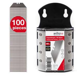 WIHA - 45426 Juego de cuchillas trapezoidales (100 Uds.) -CUCHILLOS Y CORTADORES DE CORTE EAN 4010995454265 - Product Image 1