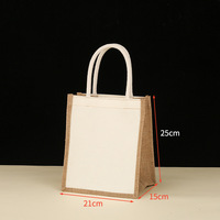 Sac fourre-tout en toile de lin personnalisé avec motif lettres, poignée en corde, pliable, taille moyenne, portable, pour usage quotidien, sac cadeau en stock en Chine