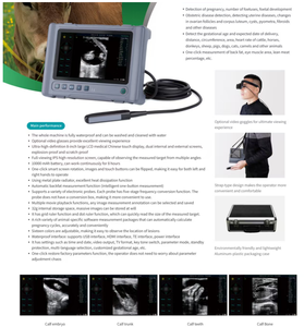 Portátil Instrumento Veterinário Portátil Laptop Cor <span class=keywords><strong>Doppler</strong></span> Ultrasound Scanner Máquina para Cão para Teste De Gravidez Hospitalar - Product Image 6