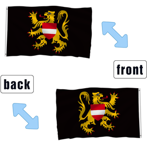 Drapeau de la province du <span class=keywords><strong>Brabant</strong></span> <span class=keywords><strong>flamand</strong></span> 3x5 pieds, bannière en polyester double face, impression vive et œillets en laiton pour affichage intérieur et extérieur - Product Image 2