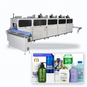 Machine d'impression sérigraphique UV automatique multicolore à grande vitesse pour bouteilles en plastique, gobelets et contenants cylindriques - Product Image 1