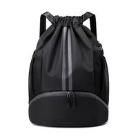 Sac à dos personnalisé avec cordon de serrage, sacs de sport et de gym pour enfants, grande capacité, poches en filet pour bouteille d'eau, sacs de natation avec compartiment à chaussures