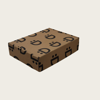 Boîte d'expédition rectangulaire personnalisée en carton ondulé brun kraft recyclé et verni pour cosmétiques, chaussettes, fourrures