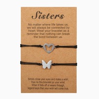 GBTBYS Ensemble de bracelets en acier inoxydable et pierre naturelle pour mère et fille, 2/3/4/5 pièces, cadeau de la Saint-Valentin pour maman et fille, assorti