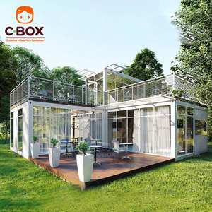 Cbox Villa de restaurant mobile de luxe préfabriquée en conteneur modulaire pour l'extérieur, personnalisée, 20 pieds, à deux étages, en kit - Product Image 3