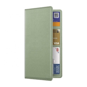 Long PU Leather Large Car Registration and Insurance Card Clip Vehicle Box Card Organizer ID Clip Wallet - Product Image 1