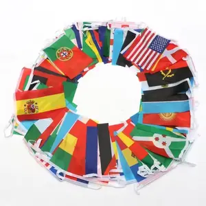 Huiyi Promotionnel Mini Bunting Drapeaux Top fournisseur tissu vinyle banderoles drapeau