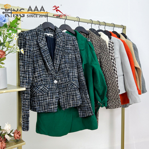 Casaco de Lã Feminino Usado por Atacado, Com Forro de Fleece, Casual, Tecido Misturado, Vintage para o Inverno - Product Image 1