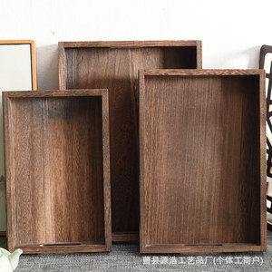 Rectangular Wooden <b>Tray</b> For <b>Tea</b> And Desserts Chinese Retro Style Minimalist Serving <b>Tray</b> Hotel Coffee And <b>Tea</b> Use - Product Image 3