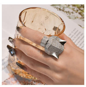 S925 estilo Mónaco Dubai chapado en oro amarillo anillo de compromiso de boda de lujo para mujer azul verde princesa corte circón QH - Product Image 5