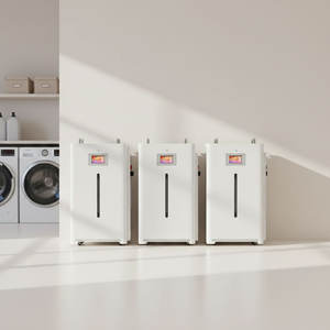 Batterie solaire domestique 51,2 V 5 kWh 10 kWh 15 kWh, batterie de secours LiFePO4, montage mural, roues en option, écran LCD, CAN, RS485, prêt à être expédié - Product Image 1