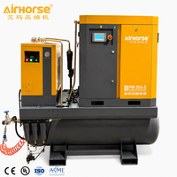 AHB-10A AHB-20A AirHorse 7.5KW 15KW Kompresor Udara Sekrup IP54 Penggerak Sabuk-V Industri 10HP 20HP Kompresor Tangki 500L