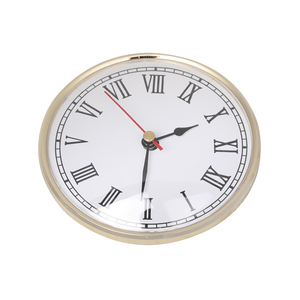 Orologio da parete decorazione per la casa classico orologio semplice diametro 130mm cornice oro inserto orologio al quarzo romano numeri arabi - Product Image 4