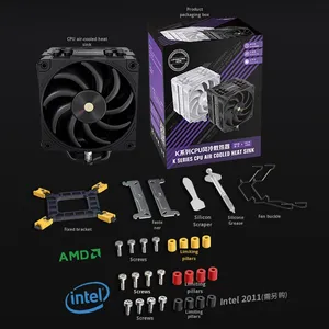 Radiador de CPU de Seis Tubos de Cobre, Patrón de Disipación de Calor de Alto Rendimiento, Enfriamiento por Aire Ultrasilencioso para Computadoras de Escritorio, Compatible con Todas las Plataformas - Product Image 4