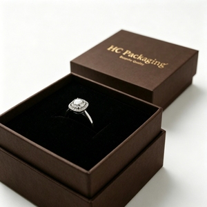 Luxury <b>Wedding</b> Ring <b>Box</b> Wholesale Elegant Jewelry Case for Proposal Custom Logo Rigid Cardboard <b>Gift</b> Packaging Bulk Supplier - Product Image 2