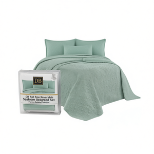 Juego de colcha de espuma de mar reversible de tamaño completo DB Colección de ropa de cama Premium - Product Image 1