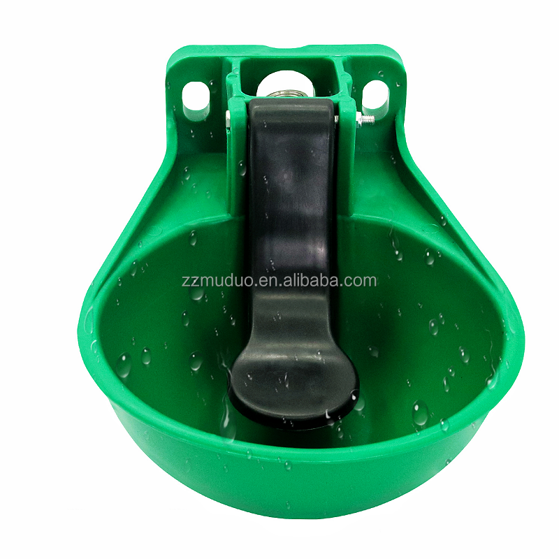 Livestock Equipment Green Plastic Water Bowl