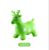 Jouet de haute qualité en forme de cerf, animal rebondissant en PVC pour enfants, utilisation en extérieur