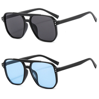 LBASHADES 666 Nueva Tendencia 2025, Gafas de Sol Cuadradas con Marco Grande, Protección UV400, PC, Logotipo Personalizado, Diseño de Marca, para Hombre y Mujer