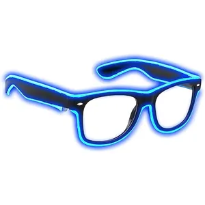 Plastic Flashing Light up LED Light Up EL Wire Neon Shutter Glasses Flashing Glow Party Supplies Luminous LED Glasses