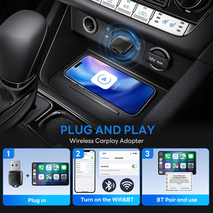 Hộp <span class=keywords><strong>mini</strong></span> thông minh 2 trong 1 không dây di động Carplay Dongle Bộ chuyển đổi tự động <span class=keywords><strong>Android</strong></span> plug-and-play có dây bảo hành 1 năm - Product Image 5
