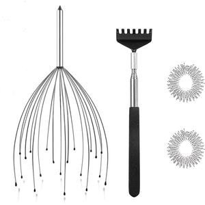 Zhedage Araña 20 Garras Alambre Cabeza Dedo Acupuntura Masaje Anillos Acero inoxidable Cabeza Rascador Masajeador - Product Image 5