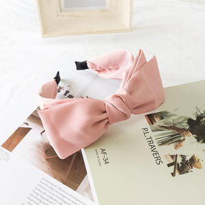 Accesorios coreanos para el cabello Diadema de lazo grande de doble capa simple y de moda con borde ancho - Product Image 4