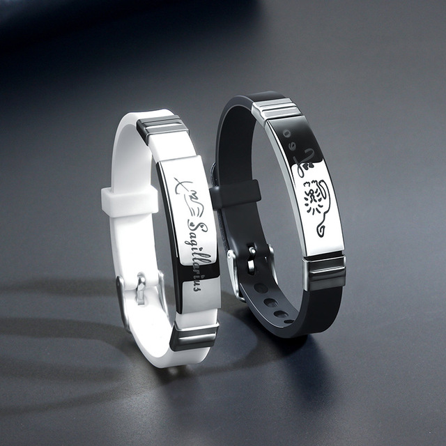 Twelve Constellation Silicone Men's Bracelet Titanium Steel Fashion Personality Lovers Bracelet Valentine's Day Gift