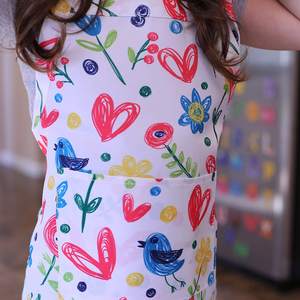 Delantal impermeable con mangas para niños, diseño personalizado directo de fábrica, pintura artística - Product Image 4