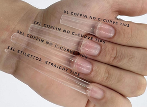 Pointes d'ongles HQ Mixed Proc Discount, 500 pièces, transparentes, droites, sans courbe en C, demi-couverture, pointes d'ongles coniques, pointes d'ongles magnifiques - Product Image 5