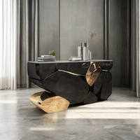 Table console en acier inoxydable de style moderne, table rectangulaire de luxe pour salon, meubles pour hôtel, tables pour entrée et couloir