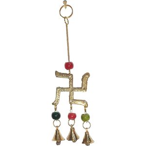 PARIJAT artisanat en laiton décoration murale carillons éoliens Feng Shui cloche à vent décoration suspendue pour la maison jardin bonne chance cadeau de bon augure - Product Image 1