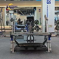 Machine à Rameuse T-Bar à Charge de Plaques en Acier Commerciale Kaishi, Réglable, Pliable, Sûre et Durable, pour Musculation du Dos, des Lombo-dorsaux et des Fessiers, et Entraînement de Force