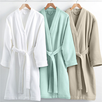 Peignoir kimono gaufré sur mesure grande taille pour spa, usage domestique ou hôtelier pour adultes