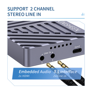 UC3300H-Plus โรงงานผลิตโดยตรง 1080P USB 3.1 ความเร็วสูง การ์ดจับภาพวิดีโอ HDMI คู่ สำหรับการสตรีมและบันทึกภาพจากคอนโซลเกมคู่ - Product Image 4