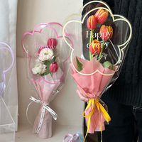 Sac d'emballage pour fleurs OPP, papier d'emballage pour bouquet de fleurs multiples, matériel d'emballage floral DIY, sac d'emballage transparent pour fleurs