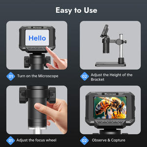 شاشة عرض LCD IPS مقاس 2.8 بوصة بدقة 10 ميجابكسل ودقة 1080 بكسل وتكبير 1000 مرة، مجهر رقمي إلكتروني ستيريو مع إضاءة LED للهواتف المحمولة - Product Image 6