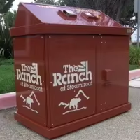 Conteneur à déchets/recyclage double, résistant aux animaux et aux ours